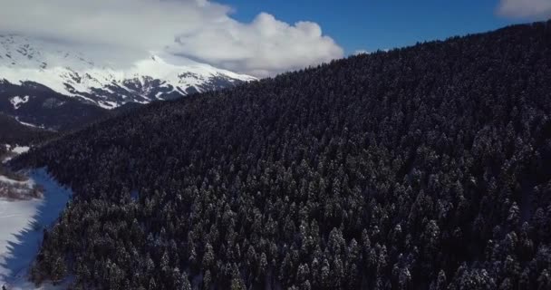 Belo panorama matinal em montanhas — Vídeo de Stock