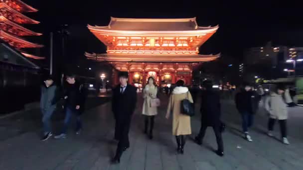 Hyper lapse no templo do Japão . — Vídeo de Stock