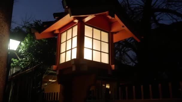 Noite cJapanese lâmpada, lanterna — Vídeo de Stock