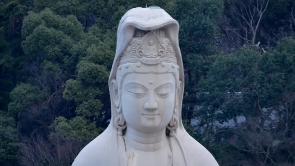 Japan, Kyoto - zooma januari 2019 ut stora Budda monumentet — Stockvideo