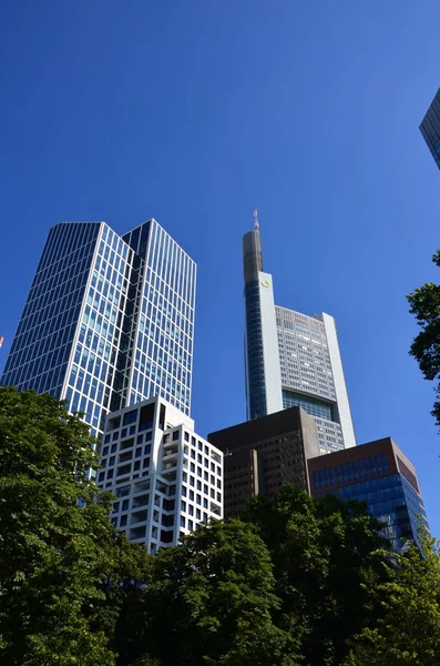 Hochhäuser Frankfurt Main Deutschland — Stockfoto