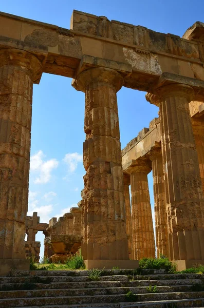 Sítio Arqueológico Selinunte Sicília — Fotografia de Stock