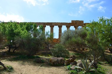 Antik Yunan tapınağı Juno Tanrı, Agrigento, Sicilya, İtalya