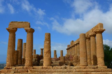 Antik Yunan tapınağı Juno Tanrı, Agrigento, Sicilya, İtalya