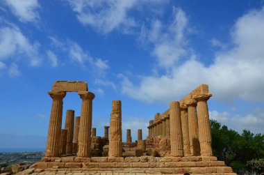 Antik Yunan tapınağı Juno Tanrı, Agrigento, Sicilya, İtalya