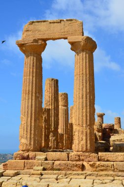 Antik Yunan tapınağı Juno Tanrı, Agrigento, Sicilya, İtalya