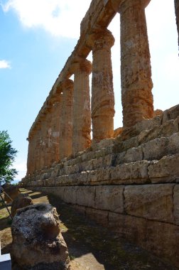 Antik Yunan tapınağı Juno Tanrı, Agrigento, Sicilya, İtalya