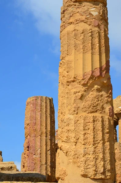 Antik Yunan Tapınağı Juno Tanrı Agrigento Sicilya Talya — Stok fotoğraf