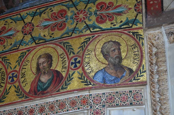 Innenraum Der Capella Palatina Palazzo Dei Normanni Normannischer Palast Palermo — Stockfoto