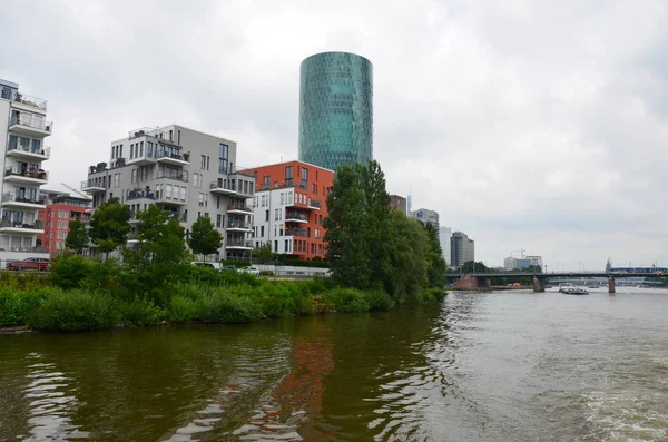 Wolkenkrabbers Van Frankfurt Main Duitsland — Stockfoto