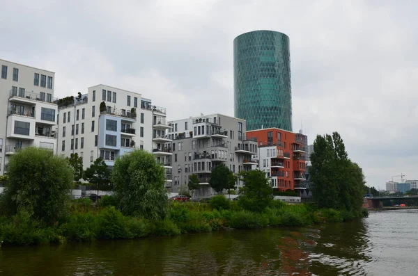 Wolkenkrabbers Van Frankfurt Main Duitsland — Stockfoto