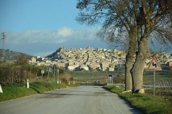 Şehir Sambuca Sicilya Stok Resim