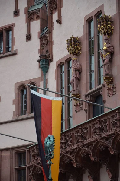 Almanya Nın Frankfurt Main Şehrinde Tarihi Romer Meydanı — Stok fotoğraf