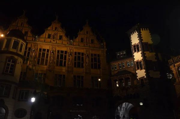 Frankfurt Main Bei Nacht — Stockfoto