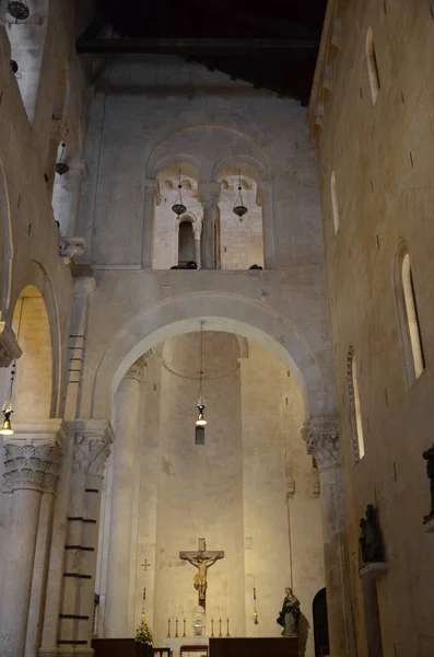 Bari Olaszország 2015 Szent Miklós Bazilika Bari — Stock Fotó