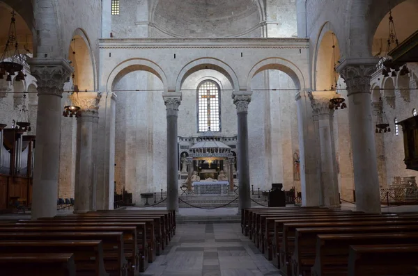 Bari Italia 2015 Basílica San Nicolás Bari Imagen de stock