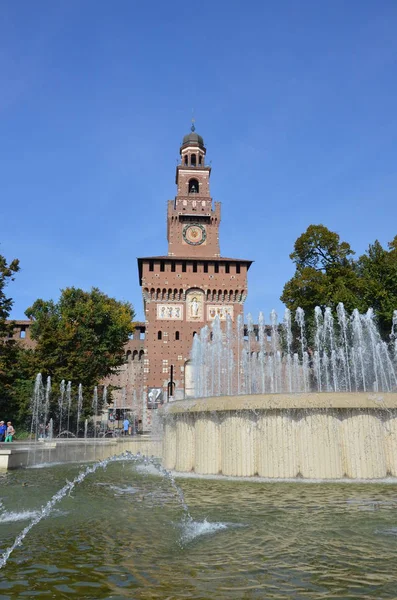 Milano Itálie 2015 Hrad Sforzesco — Stock fotografie