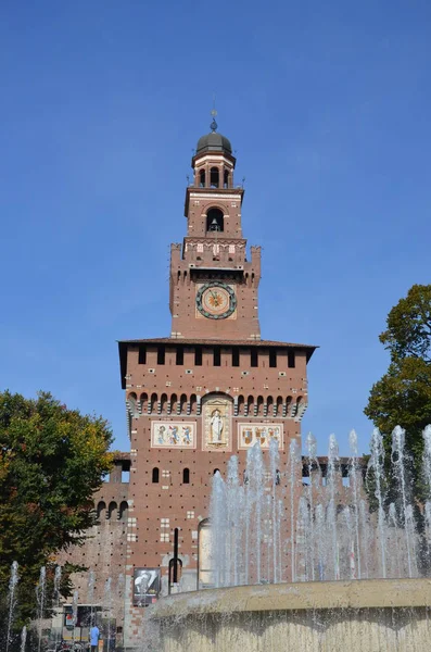 Milano Italia 2015 Castillo Sforzesco — Foto de Stock