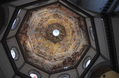 kubbe resim iç görünüm. Basilica di santa maria del fiore, duomo, florence, İtalya 