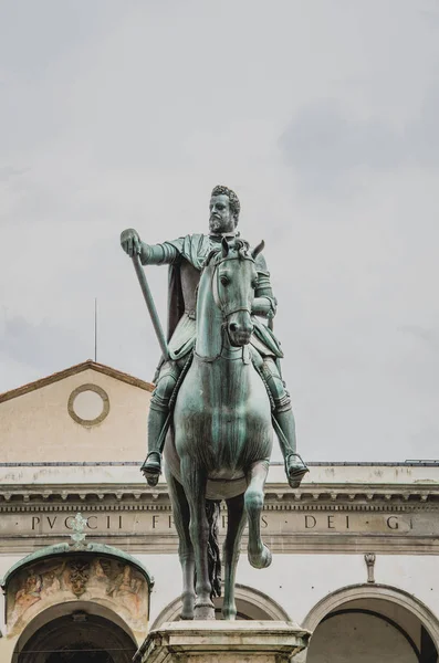 Estatua Ferdinando Medici Piazza Della Santissima Annunziata Florencia Italia —  Fotos de Stock