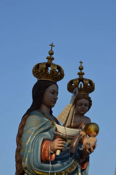 Statue Virgin Mary Jesus — Stock Photo, Image
