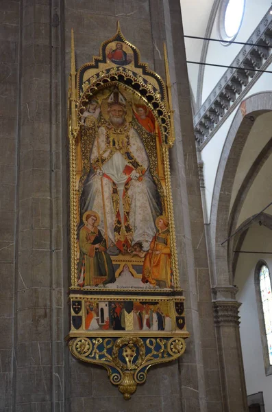 佛罗伦萨大教堂内部 圣玛丽亚德尔菲奥雷大教堂 — 图库照片