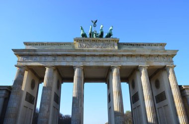 Brandenburg Kapısı, gündoğumu, berlin, Almanya 