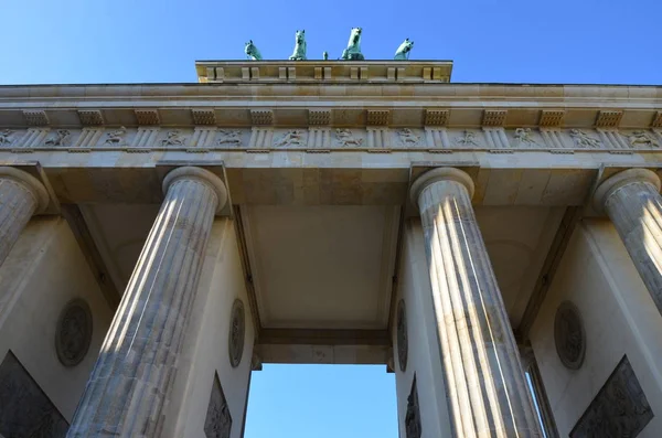 Porte Brandebourg Lever Soleil Berlin Allemagne — Photo