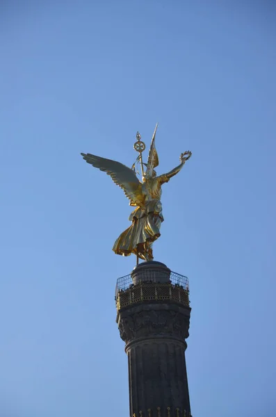 Pomnik Kolumny Zwycięstwa Berlina Parku Tiergarten — Zdjęcie stockowe