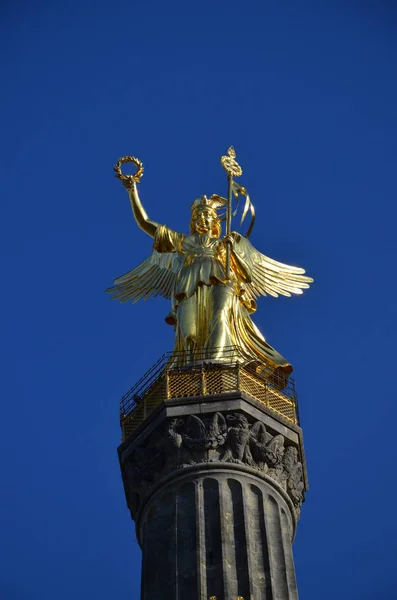 Monumento Alla Colonna Della Vittoria Berlino Nel Parco Tiergarten — Foto Stock