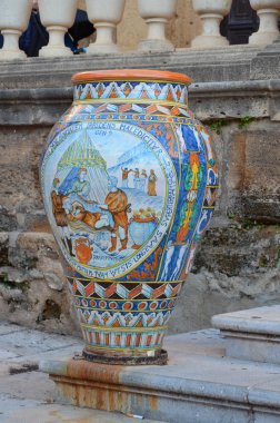  Sciacca şehrinde seramik, Sicilya