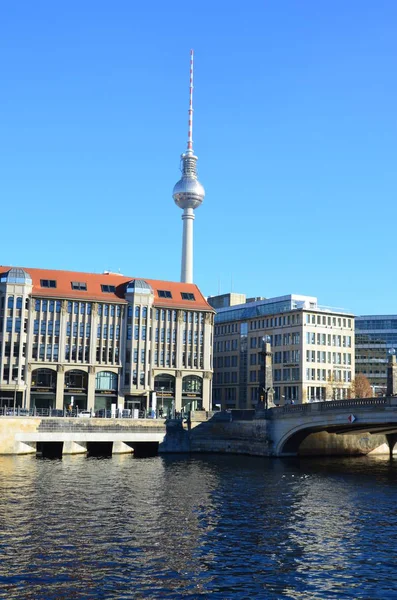 Der Berühmte Fernsehturm Berlin Deutschland — Stockfoto