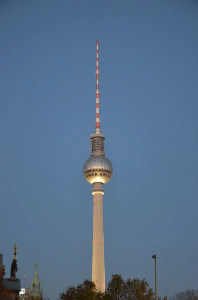 Der Berühmte Fernsehturm Berlin Deutschland — Stockfoto