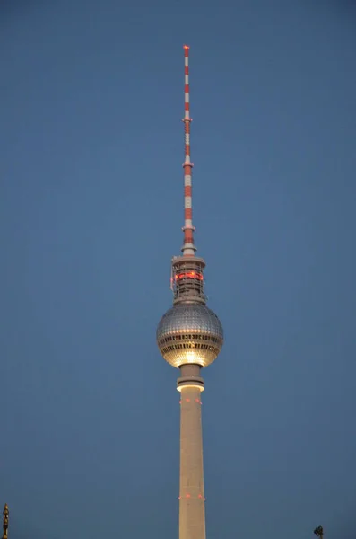 Der Berühmte Fernsehturm Berlin Deutschland — Stockfoto