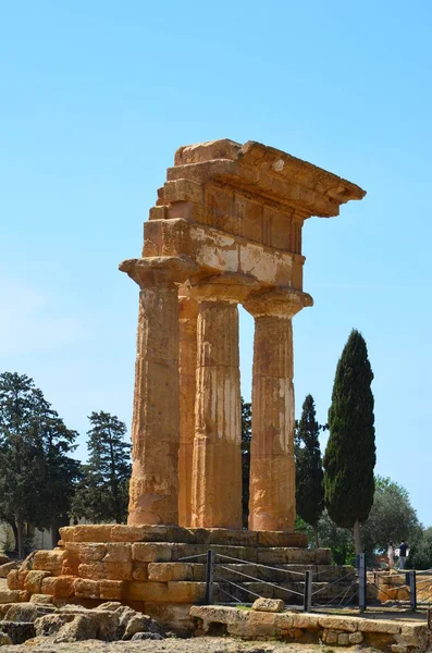 Dioscuri Agrigento Tapınağı — Stok fotoğraf