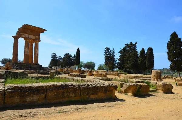 Świątynia Dioscuri Agrigento — Zdjęcie stockowe