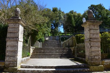 eski sokaklar eski İtalyan tarzı. Erice, Sicilya, İtalya
