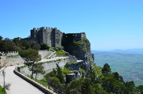 Medieval Castle Erice Italy — Stock Photo, Image