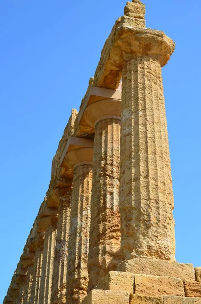 Starożytna Grecka Świątynia Juno Valley Temple Agrigento — Zdjęcie stockowe