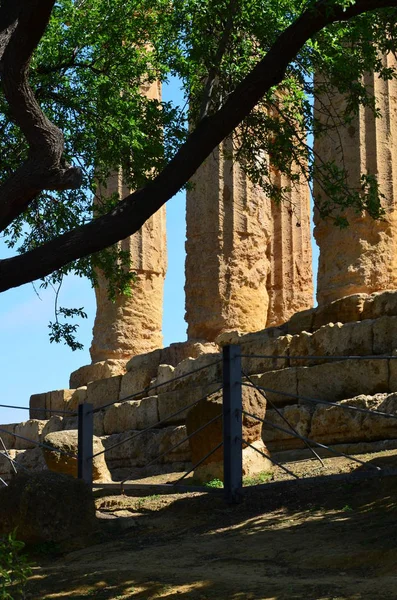 Alter Griechischer Tempel Junotal Des Tempels Agrigento — Stockfoto