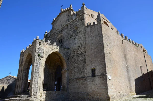 Catedral Medieval Erice Sicilia — Foto de Stock