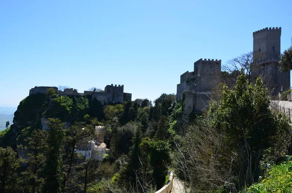 Medieval Castle Erice Italy — Stock Photo, Image