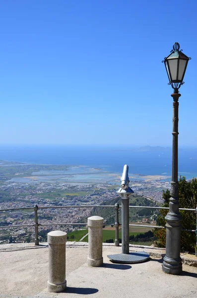 Trapani Vista Erice Sicilia Italia — Foto Stock