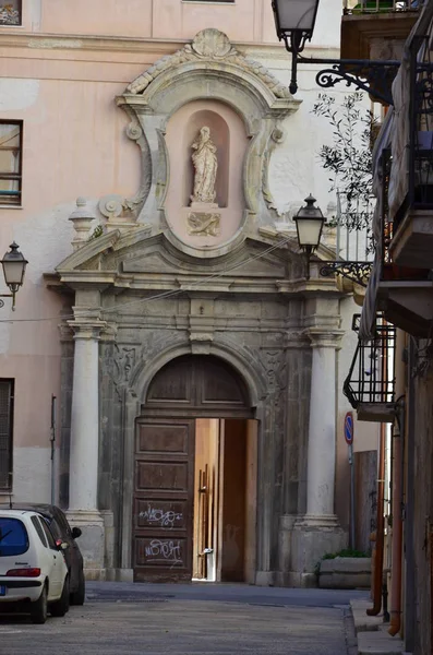 Detalle Exterior Iglesia Trapani — Foto de Stock
