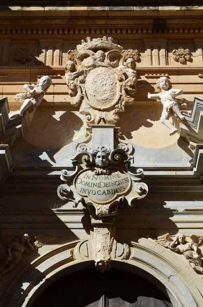 Aussendetails Der Kirche Von Trapani — Stockfoto