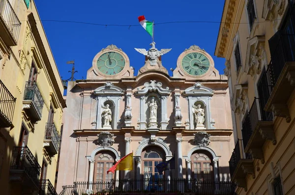 Town Hall Trapani Italy — Stock Photo, Image