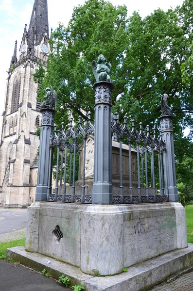 Velho Cemitério Coração Cidade Kassel Alemanha — Fotografia de Stock