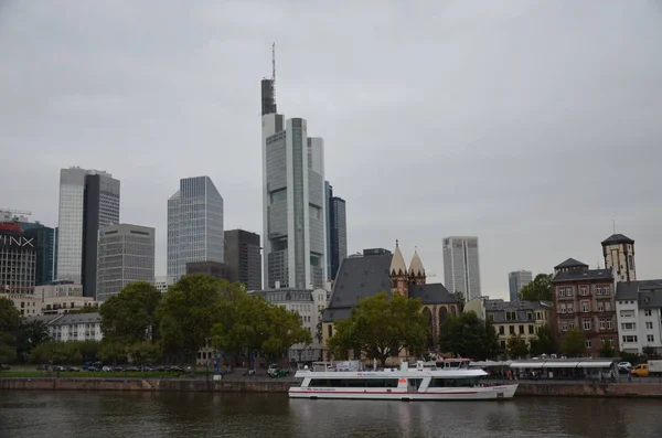 Χρηματοοικονομική Περιφέρεια Frankfurt Main — Φωτογραφία Αρχείου