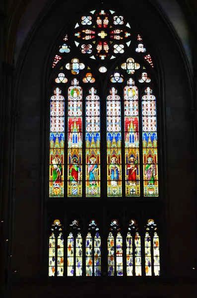 Kirchenfenster Mit Der Darstellung Von Pfingsten Kölner Dom Deutschland — Stockfoto