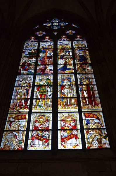 Kirchenfenster Mit Der Darstellung Von Pfingsten Kölner Dom Deutschland — Stockfoto